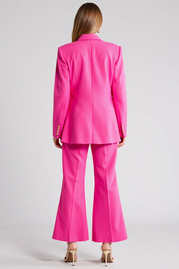 Enkelknäppt 2-delad Fuchsia arbetsdräkt